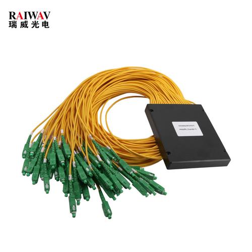 厂家销售plc盒式分光器1分64电信级光纤连接器abs光分路器